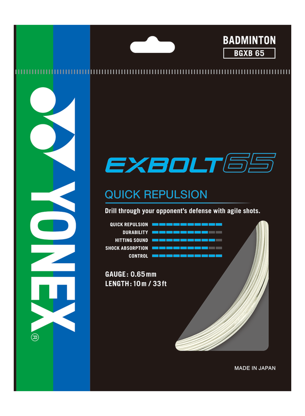 Yonex BG Exbolt 65 Badminton String (Single Pack) – Badminton Click