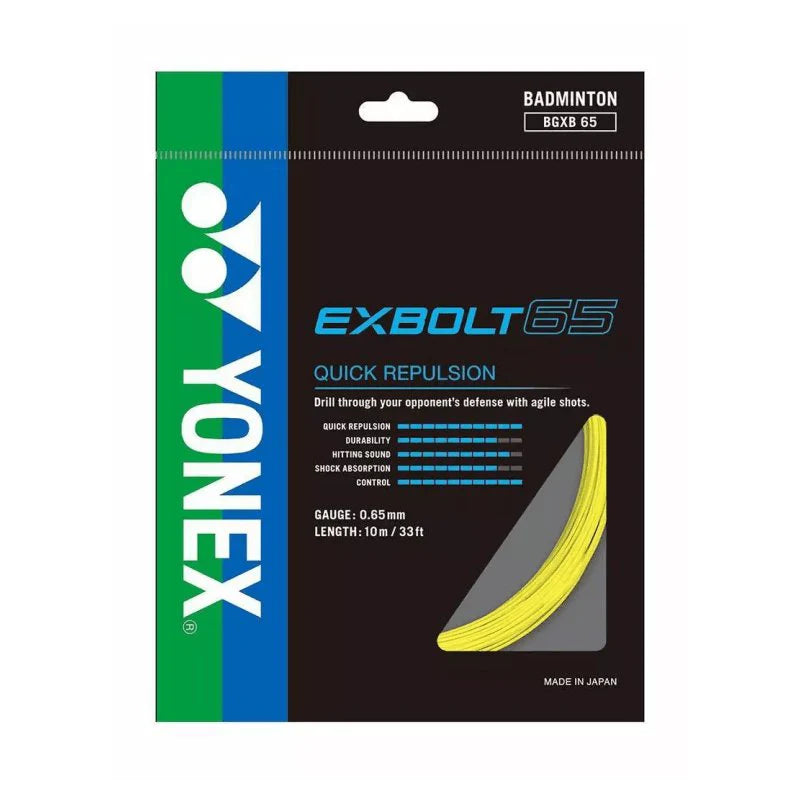 Yonex BG Exbolt 65 Badminton String (Single Pack) – Badminton Click