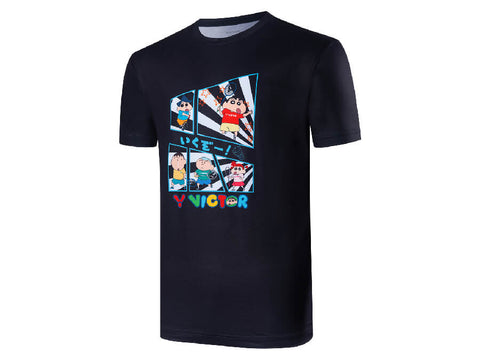 Victor X Crayon ShinChan Unisex T Shirt (T404CS) Black