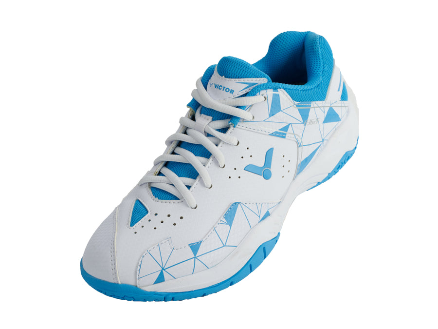 Victor A362F (White/Aquarius) Ladies Badminton Shoes [CLEARANCE]