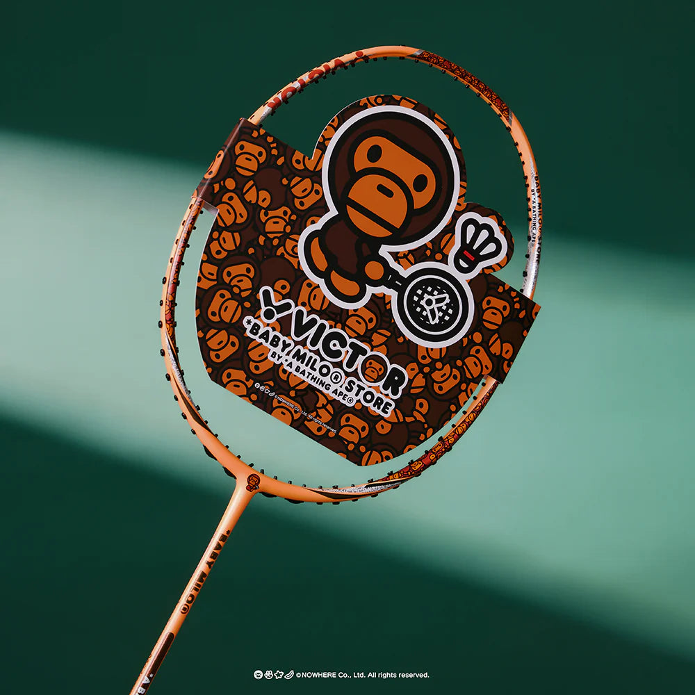 Victor X BABY MILO STORE Auraspeed（橙色）83克羽毛球拍