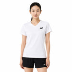 Yonex Women's V-Neck Badminton T Shirt 20961 (White)