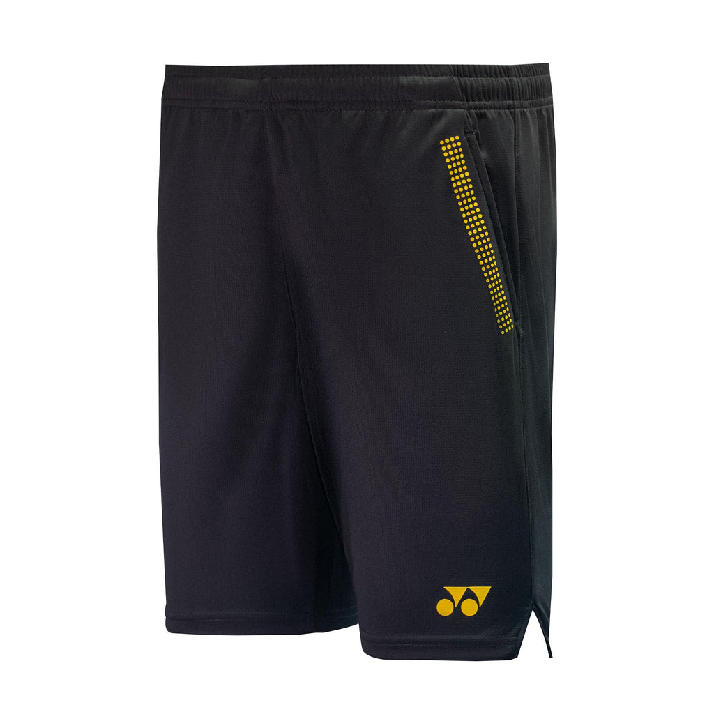 Yonex EASY2337 Unisex Training Shorts (Black/Yellow) [CLEARANCE]