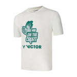 Victor See You On the Court UNISEX T Shirt (White) [CLEARANCE]