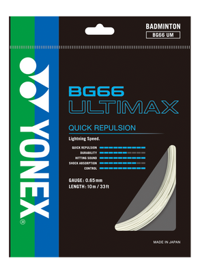 Yonex BG 66 Ultimax Badminton String (White)