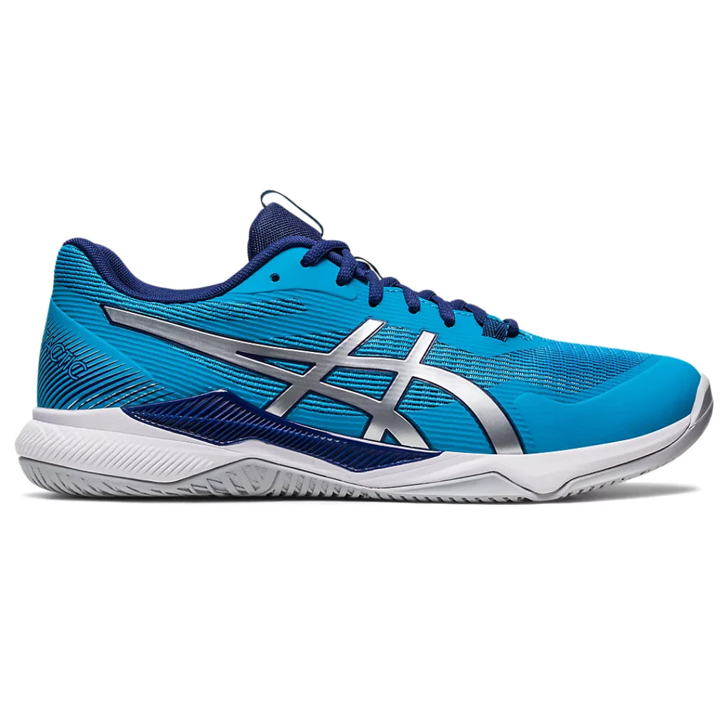 ASICS Gel Tactic Blue Silver Men Badminton Shoes Badminton Click