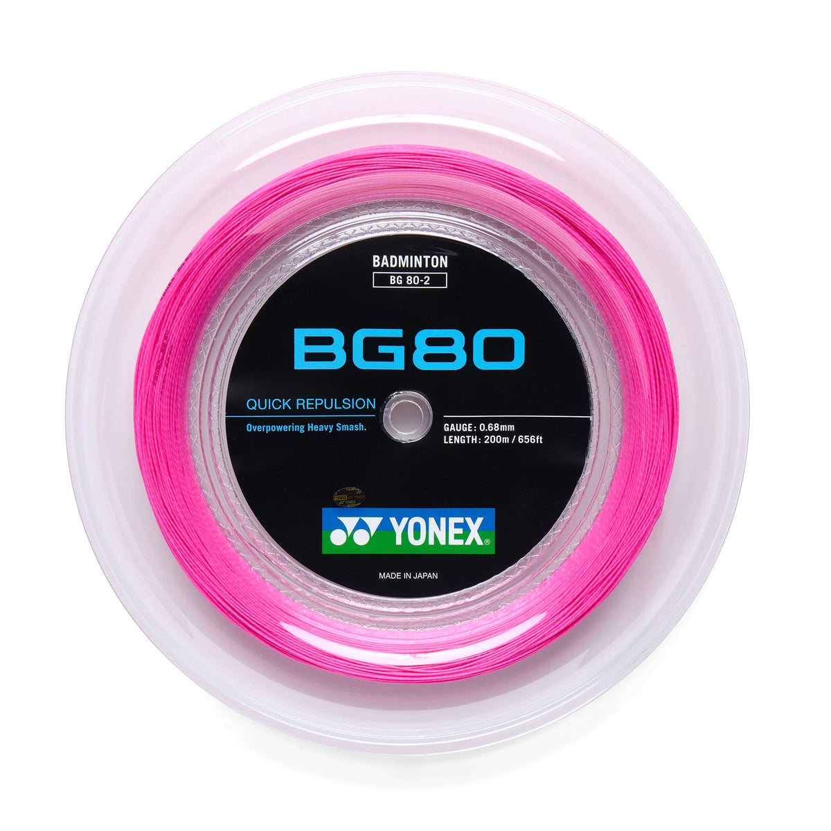 Yonex BG80 Pink 200m Reel Badminton String – Badminton Click