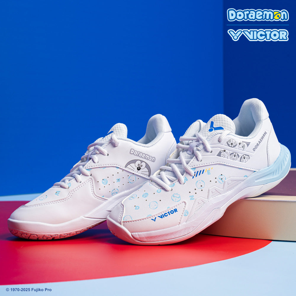 Victor X Doraemon Limited Series (Bright White) UNISEX Badminton Shoes [CLEARANCE]