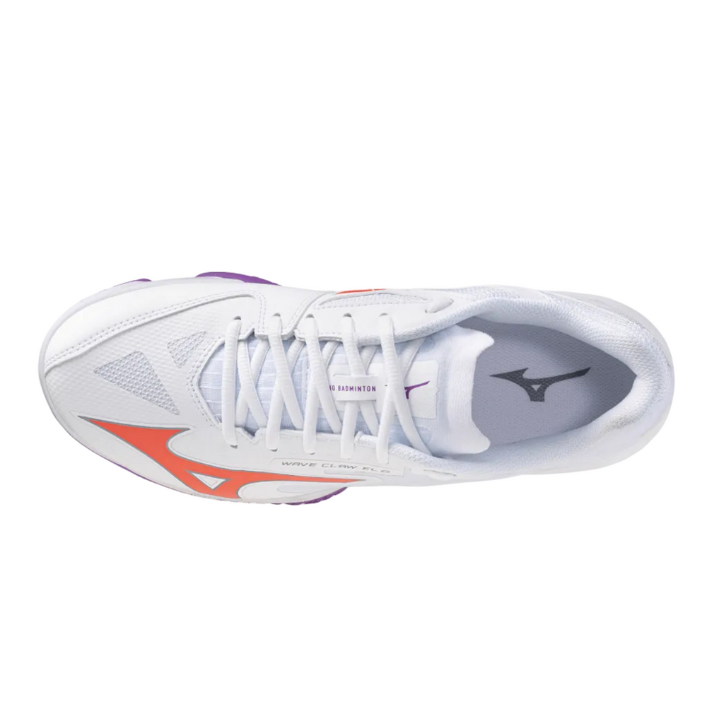 Mizuno Wave Claw EL 2 White Orange Dahlia top