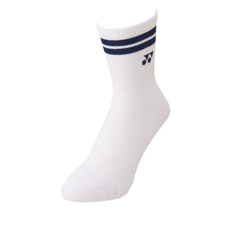 Yonex 3D Ergo Sports Socks White/Navy Blue (Made In Japan)