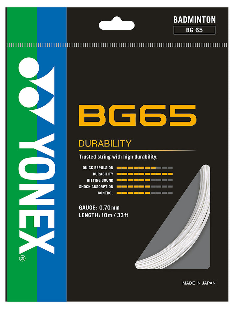 Yonex BG 65 Badminton String (White)