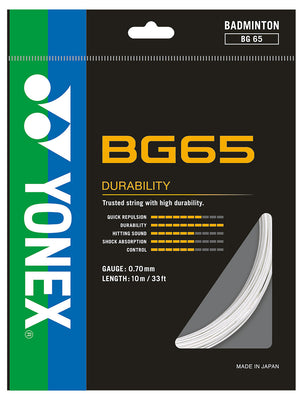 Yonex BG 65 Badminton String (White)