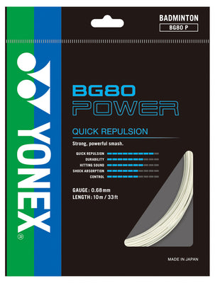 Yonex BG 80 Power Badminton String (White)