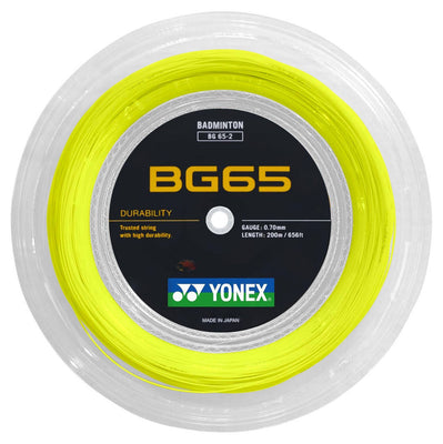 Yonex BG65 200m Reel (White) Badminton String