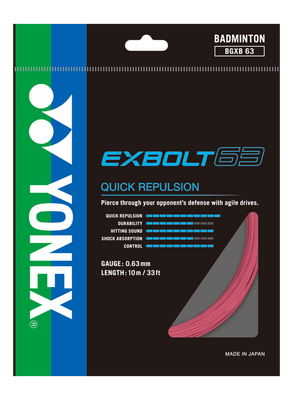 Yonex BG Exbolt 63 Badminton String (Single Pack)