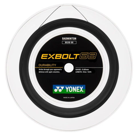 Yonex Exbolt 68 200m Reel Badminton String (Black)