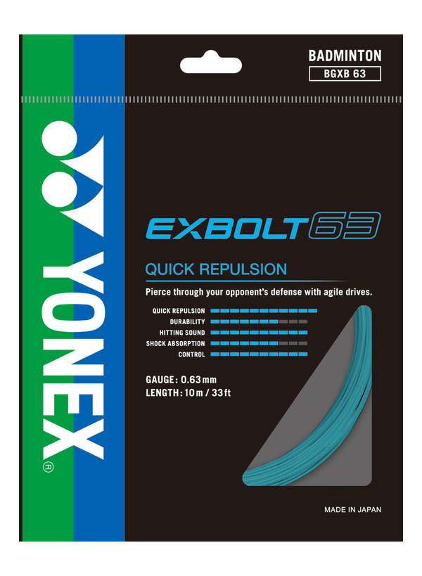 Yonex BG Exbolt 63 Badminton String (Single Pack)