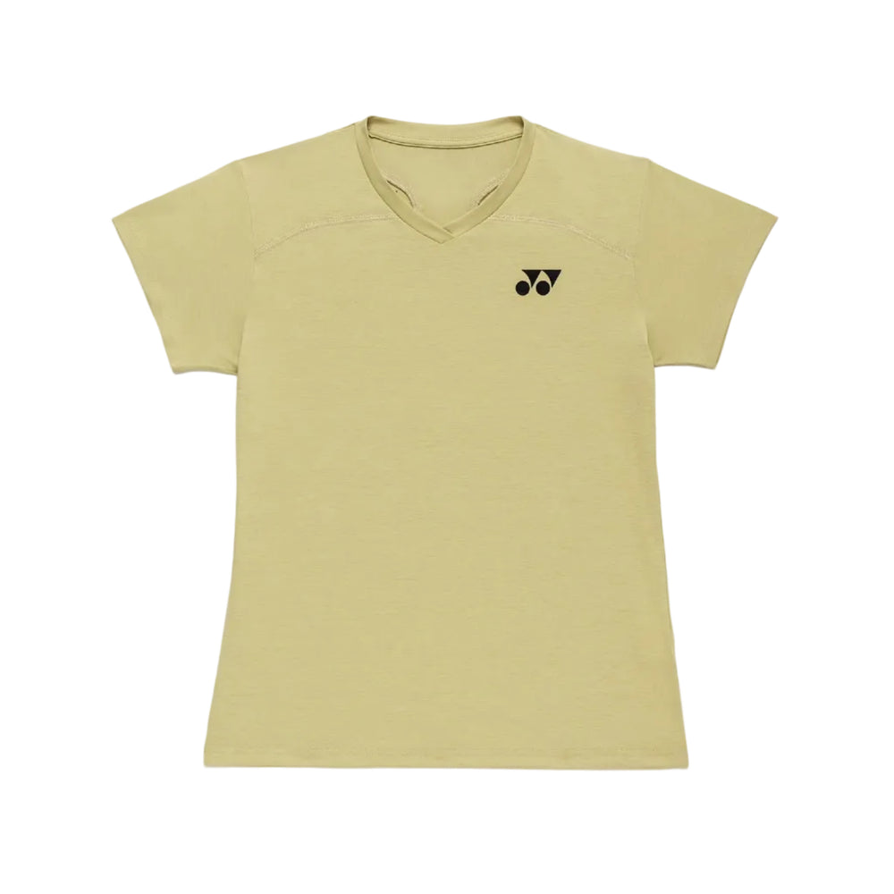 Yonex Women's V-Neck Badminton T Shirt 20961 (Beige)