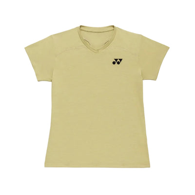 Yonex Women's V-Neck Badminton T Shirt 20961 (Beige)