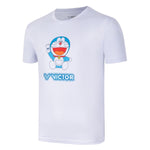 Victor X Doraemon Unisex T Shirt (T501DRM) White [CLEARANCE]