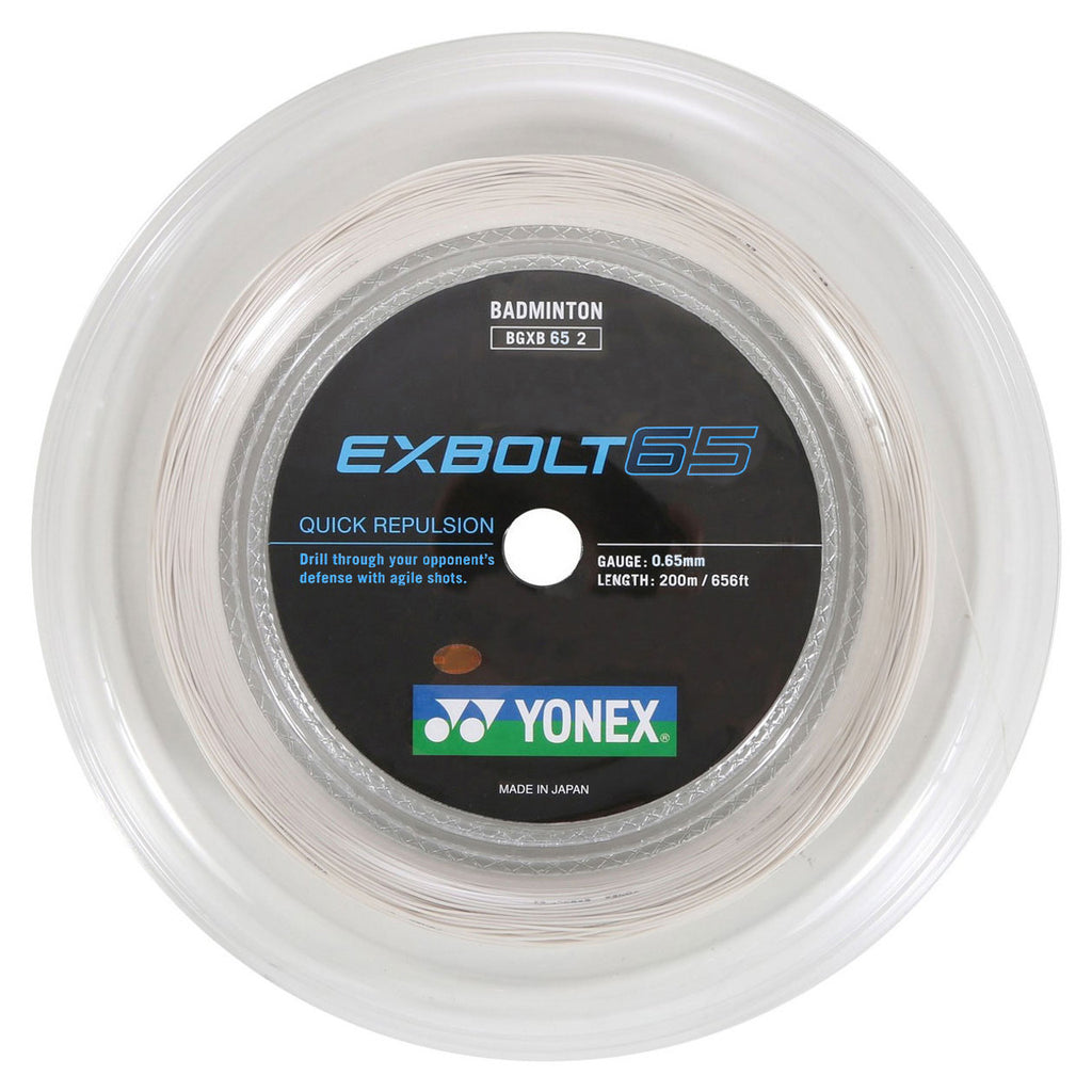 Yonex Exbolt 65 200m Reel Badminton String (White)