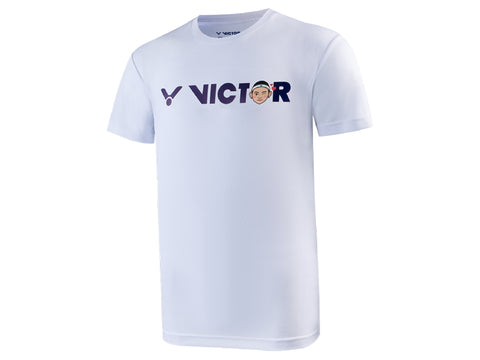 Victor Unisex Logo T Shirt White (Tai Tzu Ying cartoon)