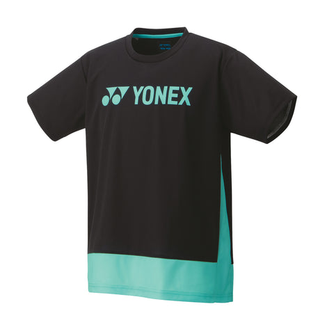 Yonex Japan Exclusive UNISEX Tournament T Shirt (Black Turqoise) [CLEARANCE]